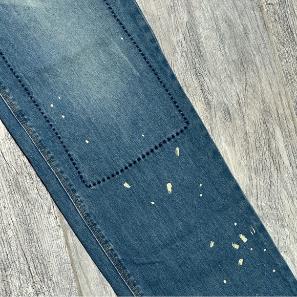 EDDIE BAUER Relaxed BOYFRIEND Floral  Embroidered Distressed Patchwork Jeans 6 - Picture 8 of 15